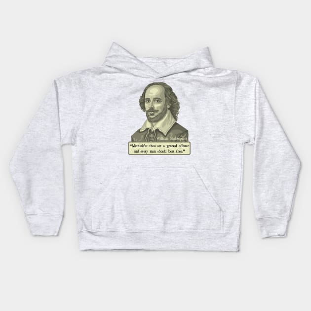 Shakespeare Insult Kids Hoodie by Slightly Unhinged